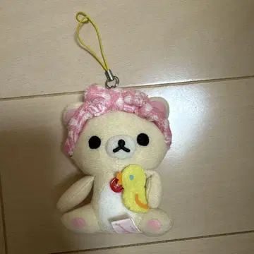 2012년 코리락쿠마 하트 목욕 시간 마스코트 키체인 택 포함