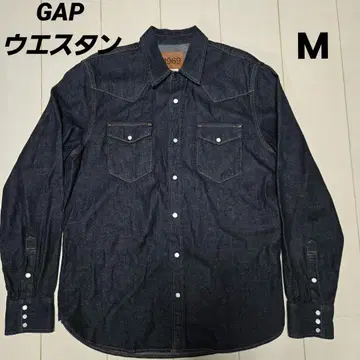 GAP 웨스턴 데님 셔츠 카이하라 적귀 다크 네이비 50주년 M 갭