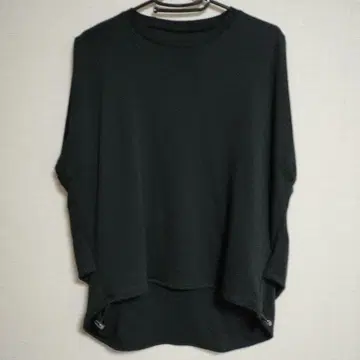슬리브리스 MEDOC 블랙 면 드로스트 야마다야 티셔츠