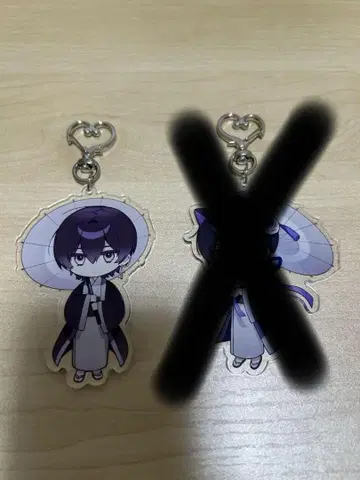 방송인 쿠츠나 일본풍 아크릴 키링 2개 세트