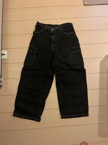 VISION STREET WEAR 블랙 와이드 팬츠