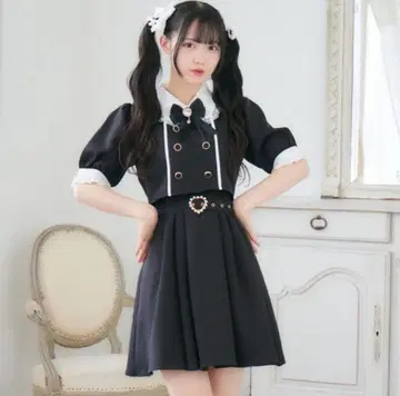 레이어드 스타일 더블 버튼 원피스 ROJITA