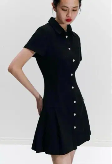 ZARA 플리츠 텍스처 원단 원피스 XS