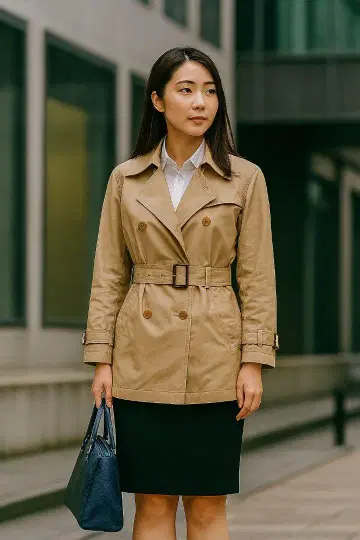 새상품급 PS 폴스미스 트렌치코트 40 크림색 봄/가을