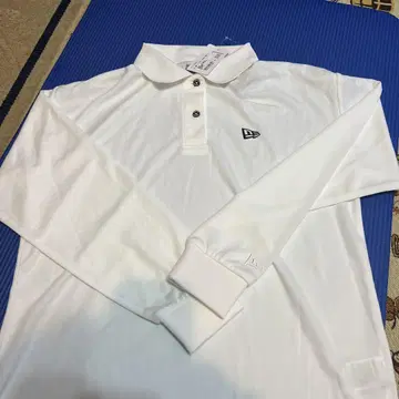 New Era 화이트 긴팔 피케 셔츠 여성용 L 택 포함 새상품