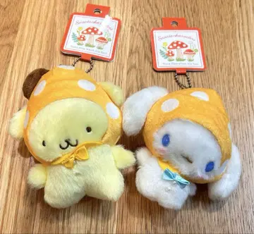 산리오 초레어 시나모롤 폼폼푸딩 버섯 마스코트 레트로