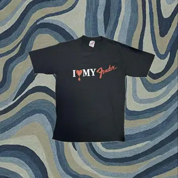 I MY Fender 블랙 T셔츠