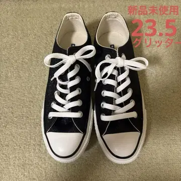 미사용 새상품 ALL STAR PLTS GLITTER OX 블랙 23.5
