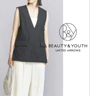 BEAUTY&YOUTH UNITED ARROWS 자카드 V넥 베스트