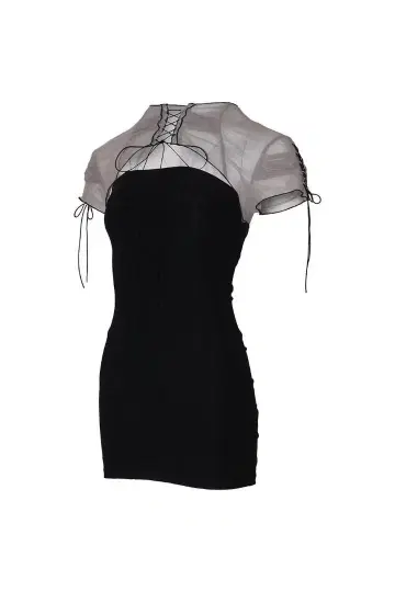 THEREDTHREAD S lace up dress mini
