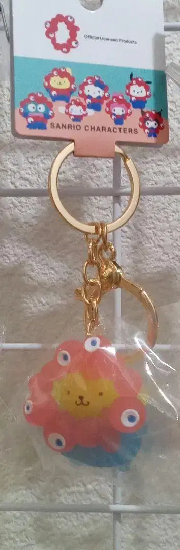 오사카 간사이 박람회 산리오 미야쿠미야쿠 클리어 키링 폼폼푸딩
