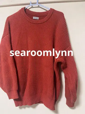 Sea Room lynn 오렌지 리브 니트 긴팔