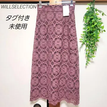 WILLSELECTION 윌셀렉션 케미컬 레이스 스커트 미사용