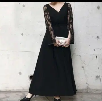 Ameri Vintage LACE SLEEVE REFINED DRES