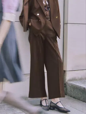 SNIDELSustainable 하이웨스트 와이드 팬츠