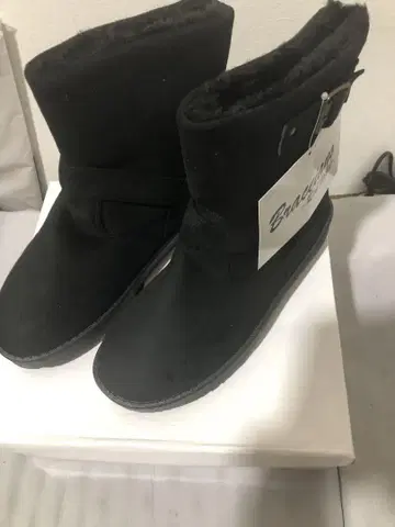 퍼 포함 스웨이드풍 부츠 (블랙, 그레이) 2세트