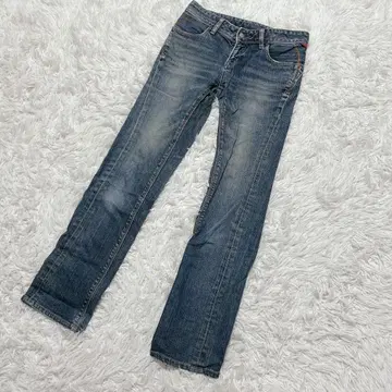 [ c6085 ] 데님 청바지 웜 컬러 캐주얼 스트레치