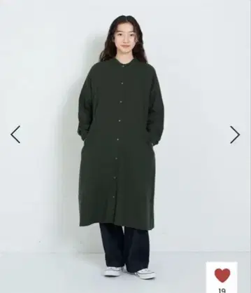 새상품 네이비 코튼 린넨 속기모 원피스 코트