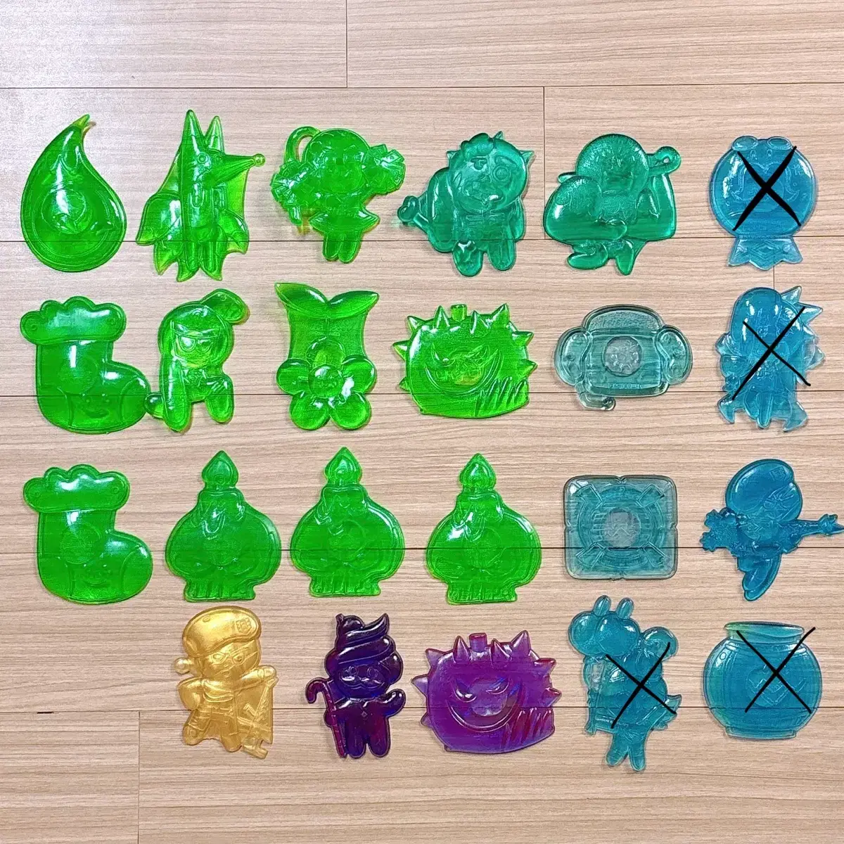 More photos in the back] Cookie Run rubber tokens by color collection #쿠키런,# 쿠키런피규어,#쿠키런고무딱지,#고무딱지,#쿠키런인형 on Bunjang Global Site.