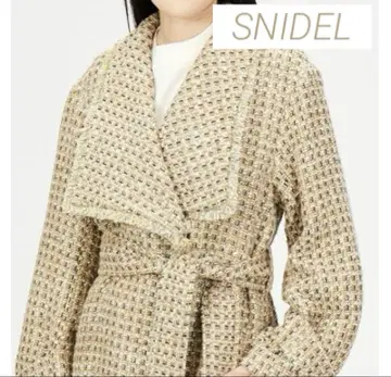 SNIDEL 스나이델 트위드 롱 코트