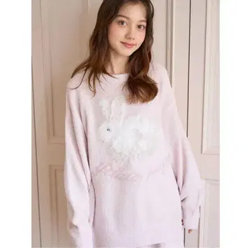 젤라또피케 베비모코 토끼 자카드 풀오버 토끼 핑크 젤라또피케