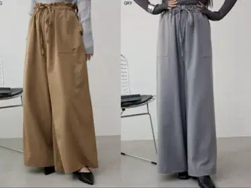 택 포함 새상품 아줄바이마우지 와이드 팬츠