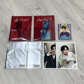 오자키 류세이 레드카펫 아크릴 스탠드 사진 세트 프로필 사진 공식 사진