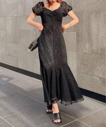 [ eimy istoire ] 투톤 레이스 머메이드 원피스