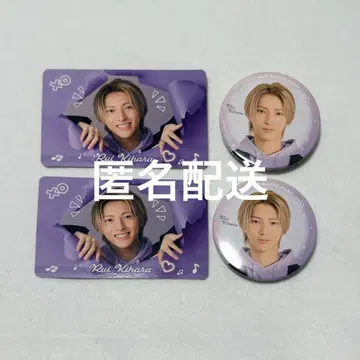 산리오 키하라 류 랜덤 캔뱃지 랜덤 카드 4종