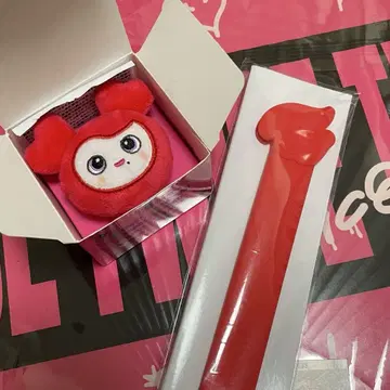 TWICE 채영 FC 복권 부채 그립 봉제 인형 링