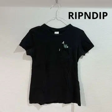 [ 빈티지 ] RIPNDIP 블랙 여성용 M 반팔 티셔츠