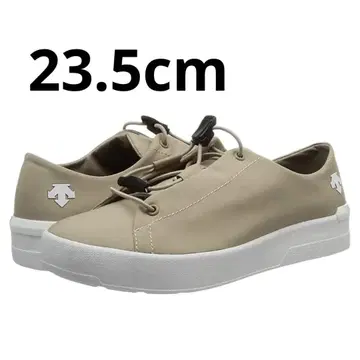 DESCENTE 레인 슈즈 로우컷 방수 경량 베이지 23.5cm
