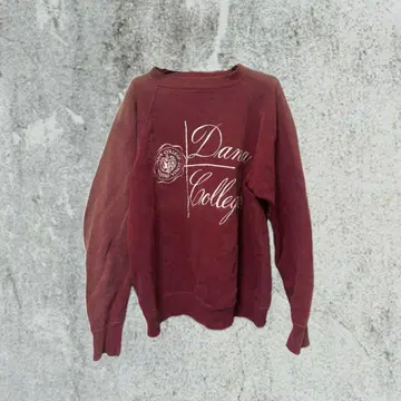 50s~60s 빈티지 맨투맨 플로키 래글런 선페이드 빨간색