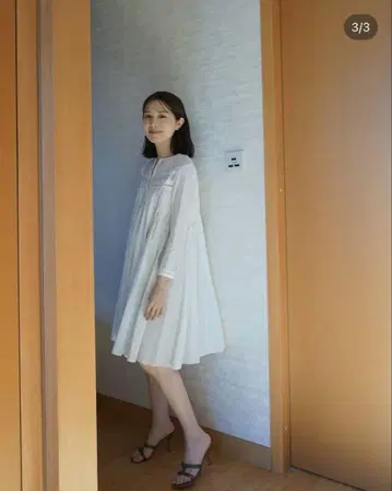 Laubeblanc 핀턱 레이스 미니 드레스 화이트