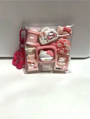 가챠 파우치 핑크 화이트 고양이 채워넣기 타입
