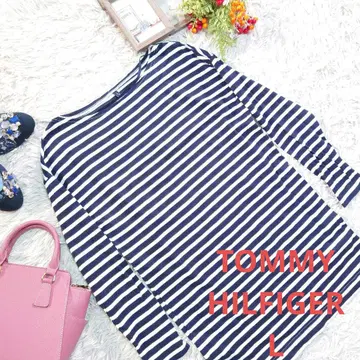 새상품급 TOMMY HILFIGER 튜닉 티셔츠 (L) 보더