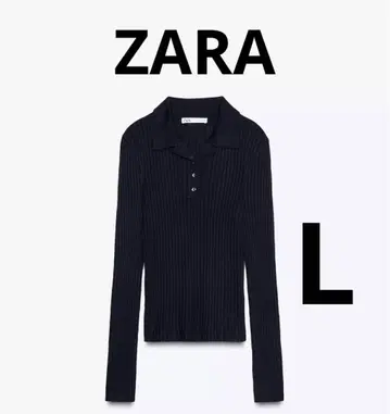 ZARA 자라 새상품 리브 니트 폴로 스웨터