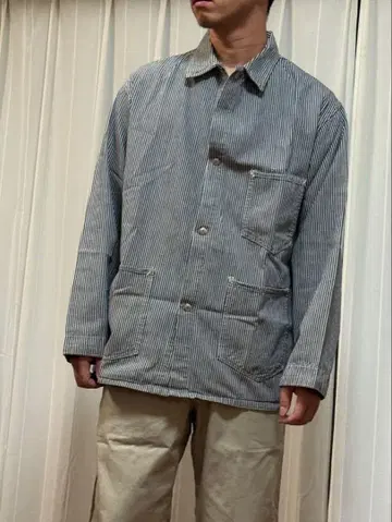 40s~50s 커버올 히코리 스트라이프 vintage 데님