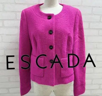 새상품급 ESCADA 핑크 노카라 자켓