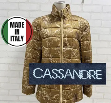 새상품급 CASSANDRE 골드 꽃무늬 아우터 이탈리아제 실크 100
