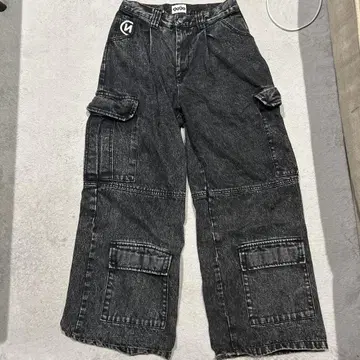 9090 블랙 데님 N 로고