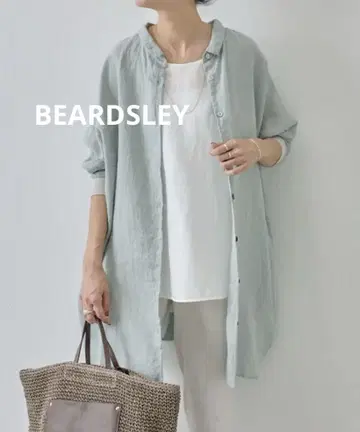 BEARDSLEY 린넨 전후 튜닉 그린