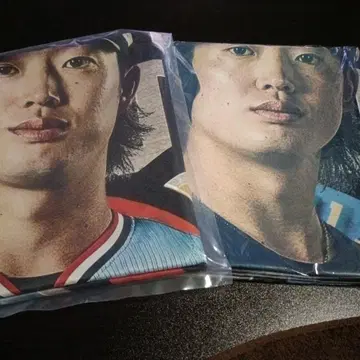 나가오카 히데키 선수 등신대 천 포스터 2종 세트