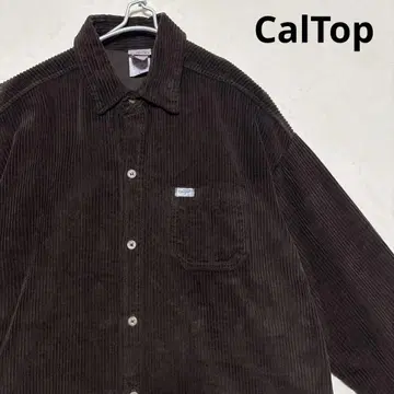 CalTop 코듀로이 롱 슬리브 셔츠 다크 브라운 칼탑