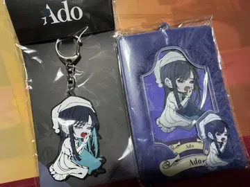 Ado 잔몽 POP-UP STORE 트레이딩 카드 케이스 & 러버 키링