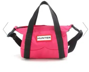 새상품 익명 배송 hunter 나일론 탑 클립 토트 미니 핑크
