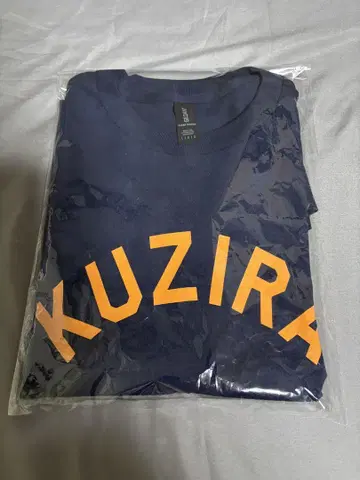 KUZIRA pizza of death 로고T셔츠 L 네이비