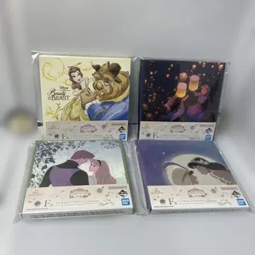 디즈니 프린세스 1번 복권 F상 미니 캔버스 보드 4종 세트