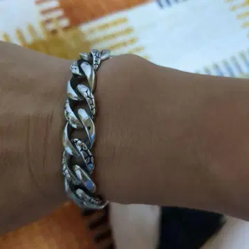 스테인리스 스틸 체인 팔찌 약 19cm