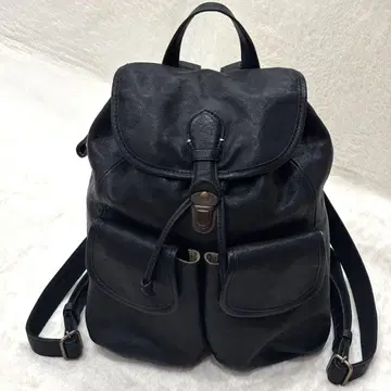 새상품급 Dakota 비버 가죽 백팩 블랙